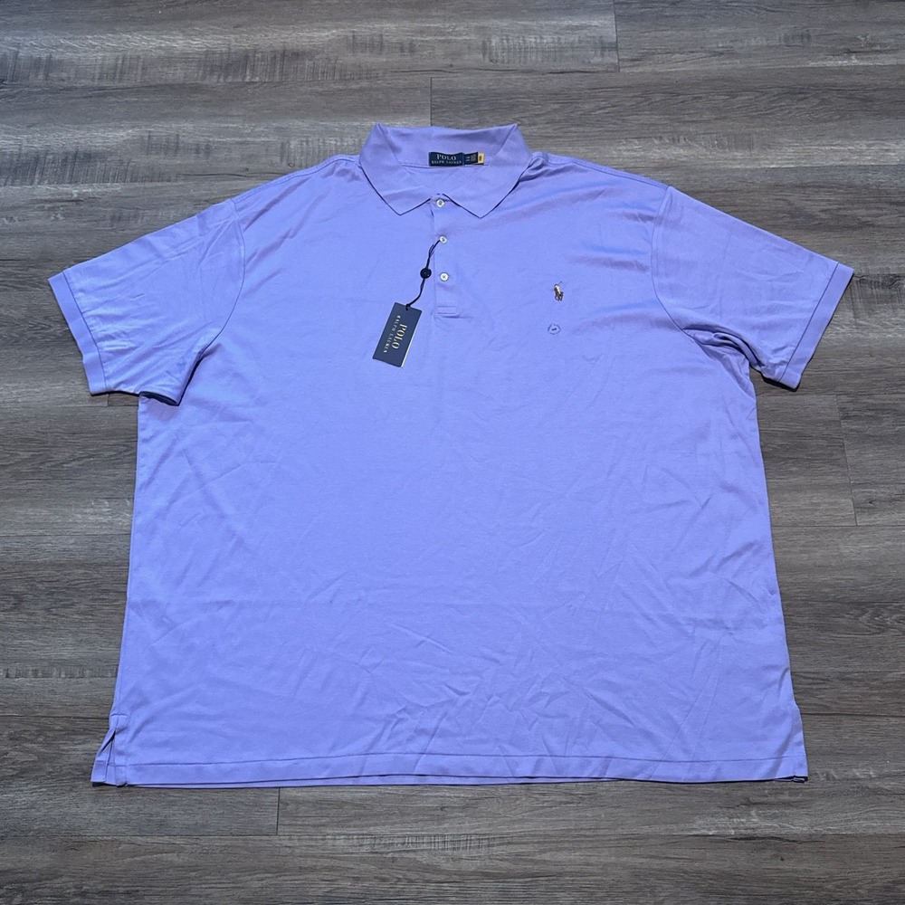 Polo Ralph Lauren Men's 4XB Purple Soft Touch Short Sleeve Polo Shirt 4XL Big